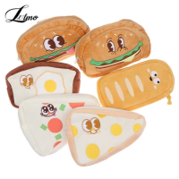Creative Simulated Bread Pencil Case Large Capacity Pencils Pouch Bag Funny School Pencil Cases Stationery Supplies