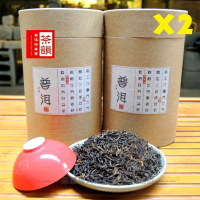 【茶韻】普洱茶2009年金針白蓮熟散茶乾倉存放150gx2入超值組 普洱茶茶葉禮盒(茶葉禮盒)