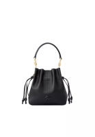 FION Ruched Leather Top Handle Bag