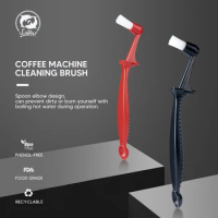 icafilas Coffee Brush for Delonghi Maker Cleaning Brush Coffee Grime Cleaning Brush Plastic Handle Cleaner Accessories