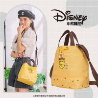【Disney】小熊維尼-甜蜜蜂潮-束口水桶包-黃 PTD21-B6-52YL