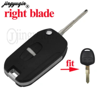 jingyuqin 2/3 B Left/Right Blade Remote Car Key Shell Cover Case For Mitsubishi Pajero Modified Flip Folding Remote left Blade