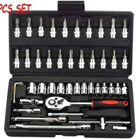 SKY - kunci 1set lengkap 46 Pcs kunci shock set 1/4” Kunci Sok Socket Wrench Pas socket Set Mobil Mo