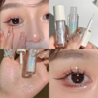 Liquid Glitter Eyeshadow Diamond Shiny Silver Eye Liners Waterproof Flash Sequins Gel Lying Silkworm Brightening Makeup Tools