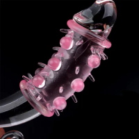 Big Penis Sleeve Cock Ring Reusable Glans Penis Enlarger Extender Delay Ejaculation Beads Cock Rings Adult Sex Toys For Men