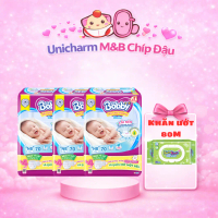 3 Bịch Tã dán Bobby NB70. Tặng 1 khăn ướt Baby love 80M