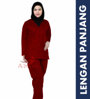 Baju Oka Lengan Panjang Unione Ameriacan Dril Ok Perawat Wanita Setelan Seragam Kerja klinik