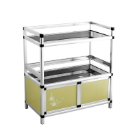 微波爐櫃廚房置物櫃鋁合金餐邊櫃烤箱儲物櫃碗櫃收納櫃