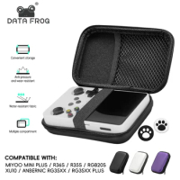 Data Frog Protable Bag for RG35XX Plus Case for ANBERNIC RG35XX FUND Cover Case for R36S R35S Accessories for Miyoo mini Plus