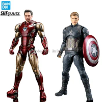 In Stock Bandai Original Avengers 4 Captain America Iron Man Mk85 (Final Battle Edition) Model Action Figure Toy Collection Gift