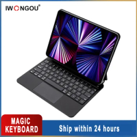 Magic Keyboard for IPad IWONGOU 10.9in Bluetooth Keyboard with Touchpad Silent Switch Folding Keyboard for IPad Pro Air 5 Air 4