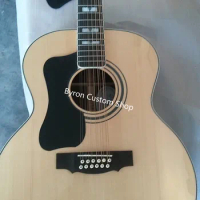 free shipping left handed guitar 12 strings all solid AAAA wood acoustic guitar 12-strings custom shop guild guitar
