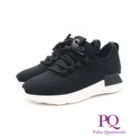 PQ(女)飛織輕量慢跑運動休閒鞋 女鞋－黑色(另有卡其色)