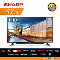 【SHARP 夏普】42吋 FHD 智慧連網液晶顯示器 2T-C42BE1T 附視訊盒(只送不裝)