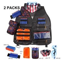 2 PACK For Nerf NStrike Elite Series Kids Outdoor Fighting Game Tactical Vest Holder Kit