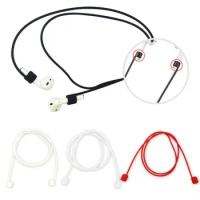 Silicone Earphone Rope Holder Anti-Lost Cable For Apple iphone X 8 7 AirPods Wireless Bluetooth Headphone Neck Strap Cord String