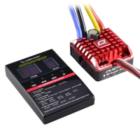 HobbyWing QuicRun 1080 80A Waterproof Brushed ESC 2-3S Lipo 80A/400A with Program Card for RC Crawler Traxxas TRX4