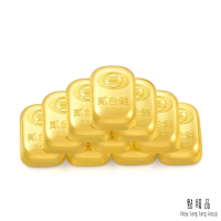 【點睛品】貳台錢x10塊 黃金金條_計價黃金(共75克)