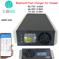 eBike Lithium Battery Charger Bluetooth Current Voltage Adjustable Intelligent Fast Charge 48V 60V 72V 96V 50A 60A for Huawei