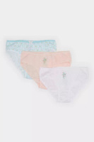 DeFacto 女童花卉3件裝內褲 E7071A825Sp