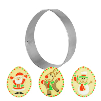 Design Sense Creative Props Baking Tools Cartoon Stainless Steel Cookie Cutter Easter Egg Cake Mold 