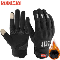 Suomy Motorcycle Gloves Autumn Winter Warm Moto Bike Cycling Ski Gloves Men Women Waterproof Motocross Motorbike Thermal Glove