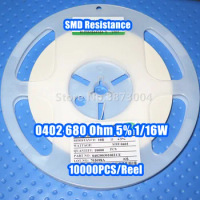 1 Reel 0402 680R 680 Ohm 5% 1/16W SMD resistance 10000PCS/Reel