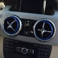 Car AC vent trim ring sticker for Mercedes benz SLK SLC R172 SLK200 SLK250 SLK350 GLK X205 air condition outlet decorative cover