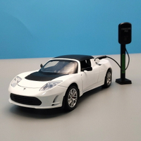 特斯拉模型 1：24 Tesl Roadster 敞篷車模型 電動超跑 太空版 回力車遙控車 合金車遙控車 擺設 禮物