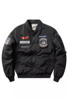 Trendyshop 空軍夾棉刺繡Logo風褸外套