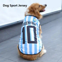 Breathable Dog Sport Jersey Spring Medium 4XL/5XL/6XL Dog Vest Large Stripe Puppy T-Shirts Apparel