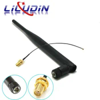 2.4GHz 6dBi WiFi Antenna Aerial RP-SMA Male wireless router+ 15cm PCI U.FL IPX to RP SMA Male Pigtail Cable ESP8266 ESP32