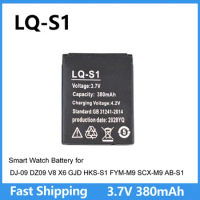 LQ-S1 Smart Watch Battery 3.7V 380mAh Lithium Rechargeable Battery For V8 X6 W8 A1 AB-S1 FYM-M9 GJD HKS-S1 DZ09 LQS1 Batteries
