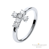 【Vividventure 亞帝芬奇】30分 天然真鑽 鑽石 線戒 只為幸運(14K金台)