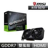 【MSI 微星】組合★GeForce RTX 5070 12G SHADOW 2X OC 顯示卡(V+850W+B760+A13 360+M100R)