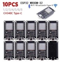 1-10pcs ESP32 WROOM-32 ESP32-S Development Board WiFi+Bluetooth-compatible TYPE-C ESP32 30Pin ESP32 Nodemcu Development Module