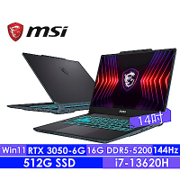 MSI微星 Cyborg 14 A13UDX-068TW 14吋 13代電競筆電(i7-13620H/16G/512GB SSD/RTX3050-6G/Win11)