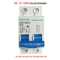 2P 12V 24V 36V 48V 60V 72V 96V DC Circuit Breaker Solar Cells e-bike Scooter Battery Circuit Breaker 16A 20A 32A 40A 50A 63A