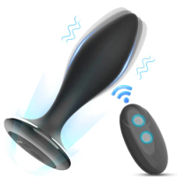 Sakulove Remote Control Pendulum Twisting Vibrating Rear Anal Plug Men's and Women's Masturbators Prostate Massager