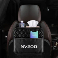 Car Seat Back Pocket Box Auto Foldable Storage Organization Car Carry Bag Holder Pu Leather For Nissan NV200 Car Accessories