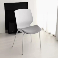 會議椅子學習椅(B款白色灰色坐墊)