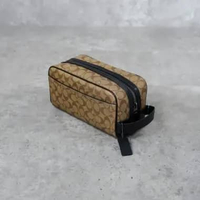 Tas COACH CC MONOGRAM BROWN POUCH CLUTCH 100% ORIGINAL 24X11X11CM