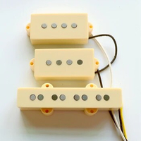 60'S Vintage Donlis Alnico 5 4 String Bass Pickup Set with Fiber Plate Bobbin for P and Jazz Bass Parts