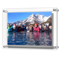 Acrylic Wall Mount Floating Picture Frame 14 x 11 Inches Hanging Mounted Frameless Photo Frames