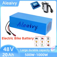 Aleaivy 48V 20AH High Power 1000W Electric Bike Battery 48V 20AH E-bike Battery 48 Volt Lithium Battery with BMS 2A Charger