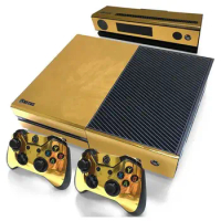 Gold Glossy Skin Sticker For Xbox ONE Console Controller + Kinect Decal Vinyl
