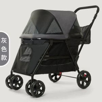 大型自帶推行升級爬坡架寵物手推車大空間寵物車中型犬寵物外出推車