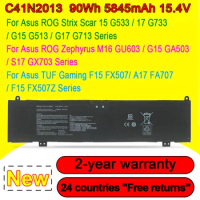 New C41N2013 Laptop Battery For Asus TUF Gaming F15 FX507,A17 FA707,ROG Zephyrus S17 G15 M16,ROG Strix Scar 15 17 G15 G17 90Wh