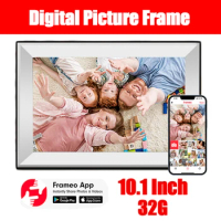 10.1Inch Digital Photo Frame WIFI Digital Picture Frame Smart Electronic Image Album Bulit-in 32GB for Gift Giving Touch Frame