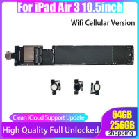 Free iCloud Mainboard For iPad Air 3 Motherboard 64GB 256GB Logic Board Unlocked WIFI Cellular SIM Card Version With iOS System